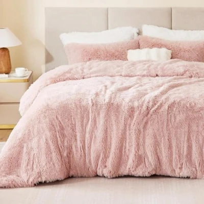 Immagine di Sacebeleu Set di 2 federe per cuscino, 40 x 80 cm, in flanella flanella, colore: Rosa antico