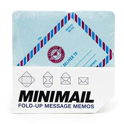 Immagine di Suck UK Memo Mini Tear off Envelopes/Messages &amp; Notes Message Pad in Classic Vintage Airmail Design Foglietti Promemoria Busta da Lettera Messaggi Note, Paper, Azzurro, 1