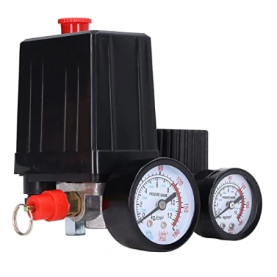 Immagine di Pressostato, valvola di controllo del compressore d&#039;aria 4 fori 220V 380V Normalmente chiuso 20A Regolazione della tensione per la sostituzione