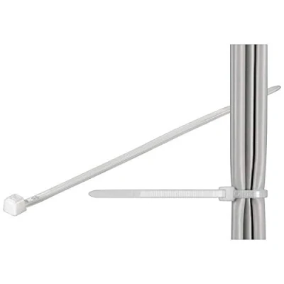 Immagine di Techly 306554 Fascette Fermacavi Autobloccanti 150x3,6mm in Nylon 100pz Bianco