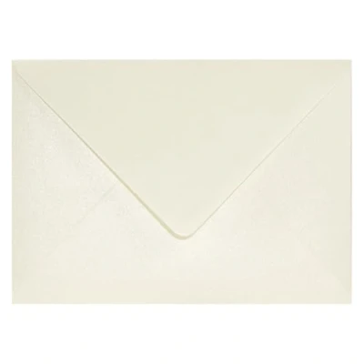 Immagine di Netuno 25x busta da lettera crema perlato formato B6 125x 175 mm 120g Aster Metallic Cream perlata colorata per biglietti partecipazioni inviti matrimonio battesimo comunione Natale