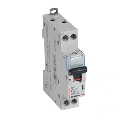 Immagine di Legrand MAGNETOTERMICO DX3 P + N C20 1 MODULO, Bianco, 20 Ampere