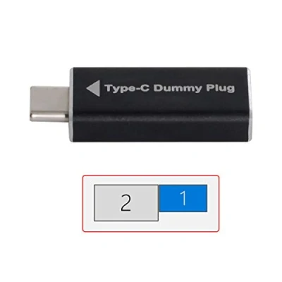 Immagine di cablecc Adattatore display virtuale CY USB C Type DDC EDID Dummy Plug Emulatore di fantasma senza testa 1920x1080p @ 60Hz