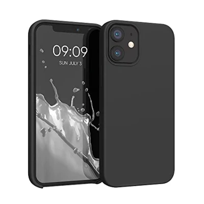 Immagine di kwmobile Cover per Apple iPhone 12 mini Custodia Back Case Smartphone in Silicone TPU Protezione Gommata nero