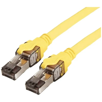 Immagine di Roline 21.15.1863 RJ45 cavo di rete, patch CAT 8.1 S/FTP 3.00 m Giallo doppia schermatura, Privo alogeni, Ritardante fiamma 1 pz.