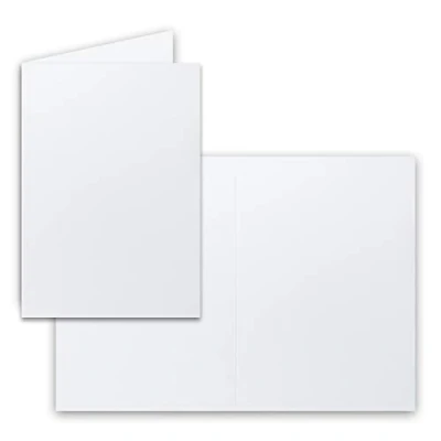 Immagine di FarbenFroh by GUSTAV NEUSER 50x biglietti pieghevoli DIN A6 in bianco cristallo (bianco) 10,5 x 14,8 cm vuoti doppi 220 g/m²