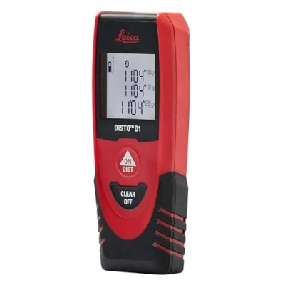 Immagine di Leica DISTO D1 semplice e intuitivo metro laser dotato di Bluetooth (associazione tramite app, utilizzabile negli ambienti interni con una portata 40 m)
