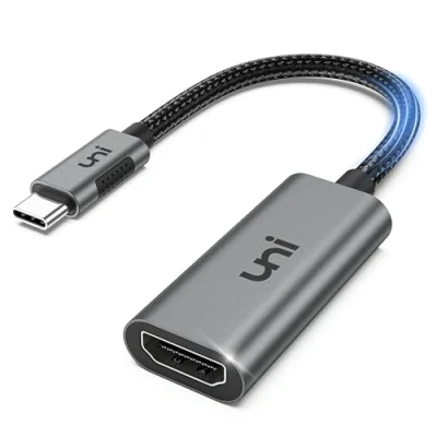 Immagine di uni Adattatore da USB C a HDMI (4K@60Hz), Type Thunderbolt 3/4 HDMI, Compatibile con iPhone 15 Pro Max, MacBook Pro/Air, iPad Pro, Surface Book 2, Dell XPS 13/15, Galaxy S21/S20 ecc.