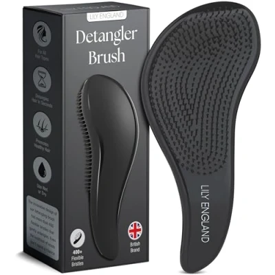 Immagine di Lily England Migliore Spazzola Districante Scioglinodi per Capelli Bagnati, Asciutti, Sottili, Folti e i Più Piccoli Tutti tipi di (Nero, 1 Pack)