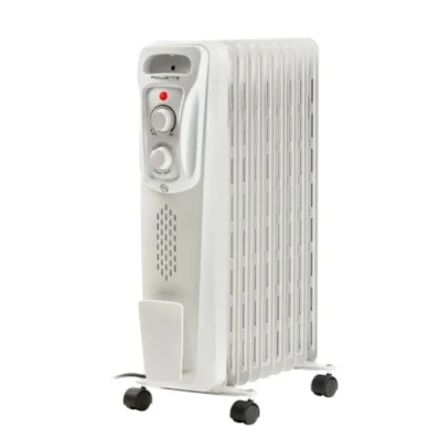 Immagine di Rowenta BU2620F0 Radiatore ad Olio per Il Bagno, 3 Livelli di Riscaldamento, Superfici Fino a 25 m², Grigio Chiaro, 64 x 45 cm