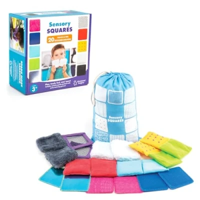 Immagine di Learning Resources Quadrati con consistenze Diverse Teachable Touchables, giochi tattili sensoriali, montessori, bambini 3 anni