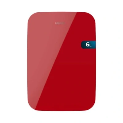 Immagine di Cecotec Mini Frigorifero da 6 l bolero MiniCooling 6L Bahamas Red. Funzionamento 12 V 220 V, compatibile con auto e roulotte, funzione raffreddamento riscaldamento, intervallo di temperatura 5 65 ,