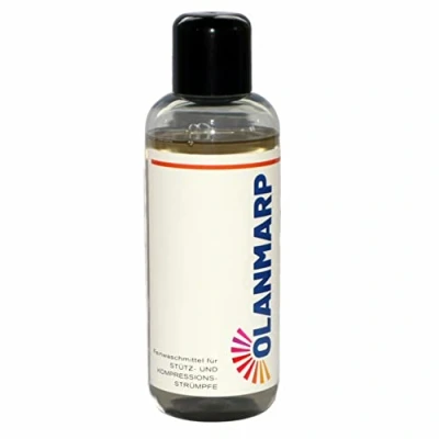 Immagine di Olanmarp detersivo concentrato liquido per calze di sostegno e a compressione lavaggio mano + lavabile in lavatrice (240 ml, senza rete biancheria)