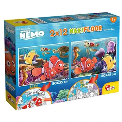 Immagine di Lisciani Giochi Disney Puzzle Supermaxi 2 x 12 Nemo Bambini, Multicolore, 86573