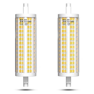 Immagine di Bonlux R7S LED 118mm 20W Dimmerabile Lampadina Lineare J118 Lampade Attacco Alogene, Equivalente 200W Lampada Alogena, Bianco Calda 2700K, 2200LM, AC220 240V, Confezione da 2