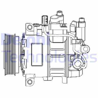Immagine di DELPHI CS20474 compressore Aria Condizionata 6SEU14 PAG 46 con olio AUDI: A4 B7 Avant, A6 C6 Sedan