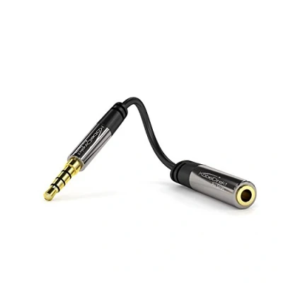 Immagine di KabelDirekt Adattatore cuffie (3,5 mm Jack Maschio e 3,5 Femmina, come prolunga headset), PRO Series