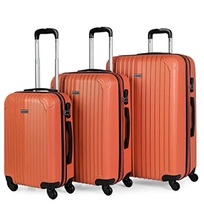 Immagine di ITACA Set Valigie Rigide Offerte. Valigia Grande Rigida, Media Rigida e Bagaglio a Mano. di con Lucchetto Combinazione TSA T71500, Tangerino