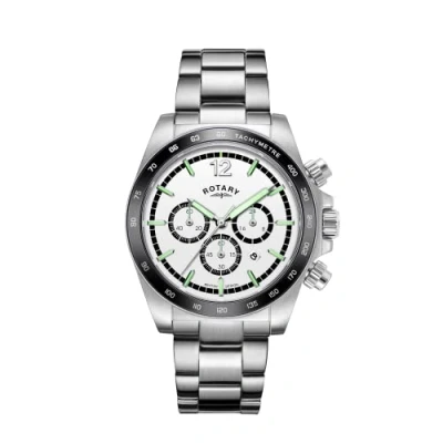 Immagine di Rotary, Orologio da polso, GB05440/02 Henley Cronografo 41mm 10ATM, Argento, (Cronografo, 41 mm)