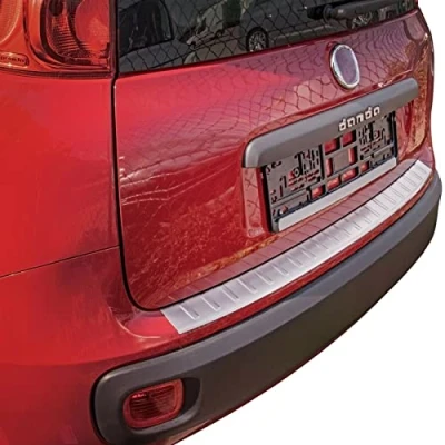 Immagine di Recambo Protezione per paraurti in Acciaio Inox Opaco, Compatibile con Fiat Panda 312/319 dal 2012 smussatura qualità Premium
