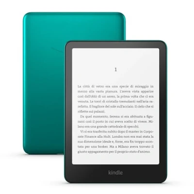 Immagine di Nuovo Amazon Kindle Paperwhite Signature Edition (32 GB) Il nostro più veloce con luce frontale a regolazione automatica, ricarica wireless, settimane di autonomia Verde metallizzato