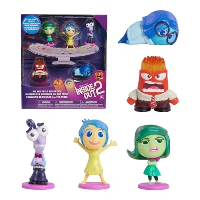 Immagine di Inside Out Set di personaggi Disney e Pixar 2 All the Feels, da 2,5 cm a 5,9 altezza, giocattoli per bambini dai 3 anni Just Play