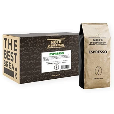 Immagine di Note D&#039;Espresso Espresso, Miscela di Caffe Torrefatto in Grani, 2 kg, Confezione da X 1000 g