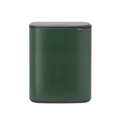 Immagine di Brabantia Pattumiera per raccolta differenziata, Colore verde pino, 2 x 30 litre