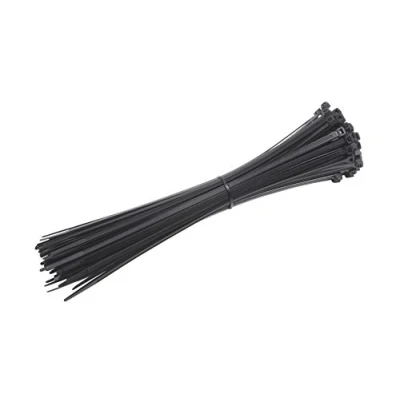 Immagine di Meister fascette stringicavo Pratico Set 50 pezzi nero 200 x 4,8 mm nylon robusto resistente ai raggi UV durevole e per cavi / 7452210