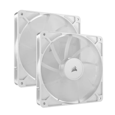 Immagine di CORSAIR RS140 140 mm PWM Ventole Connessione a Margherita Basso Rumore Cuscinetto Cupola Magnetica Confezione Doppia Bianco