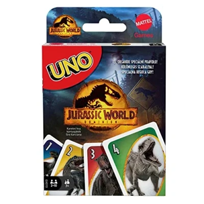 Immagine di Mattel Games UNO Jurassic World Dominion, Gioco di Carte per Bambini 7+ Anni, GXD72
