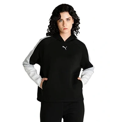 Immagine di PUMA Felpa con Cappuccio Evostripe, Sudore Donna, Black, XS