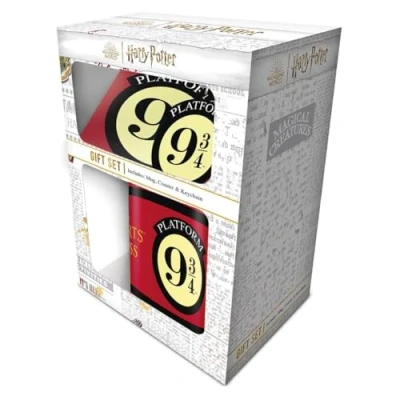 Immagine di Pyramid International Harry Potter &#039;Platform 9 3/4&#039; set regalo include tazza, sottobicchiere e portachiavi da 312 ml, ideale per collezionisti taglia unica