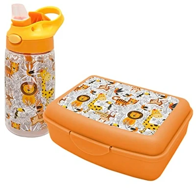 Immagine di Nerthus FIH 1009 SET Bottiglia in acciaio inox a doppia parete + zaino Lions