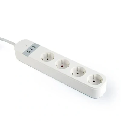 Immagine di Gembird TSL PS S4U 01 W Multipresa Bianco Schuko 1 pz.