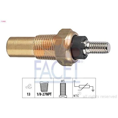 Immagine di FACET 7.3082 Sensore Temperatura Refrigerante Made in Italy OE Equivalent FORD: Sierra Mk2 Hatchback, FIESTA 3, Transit Mk3 Van