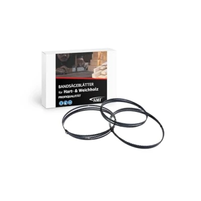 Immagine di SMI Set di 3 lame per sega a nastro legno, 1712 x 6 0,65 mm, denti pollice, adatto ad esempio Metabo BAS 260 Swift e Elektra Beckum 250 G