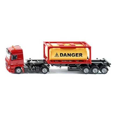 Immagine di siku 3922, Camion Mercedes Benz con Container cisterna, 1:50, Metallo e Plastica, Rosso, incluso, Semirimorchio sganciabile