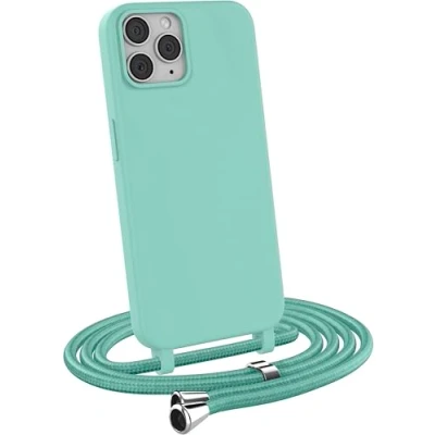 Immagine di MyGadget Cover per iPhone 11 Pro Custodia con Corda Case Cordino Opaca Antiurto Laccio Tracolla Practical Stylish Verde menta