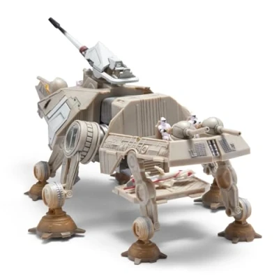 Immagine di Star Wars™ micro Galaxy Squadron AT TE Veicolo a sei zampe da 9&quot; con Speeder 6,3 cm e cinque accessori per figure 1&quot;