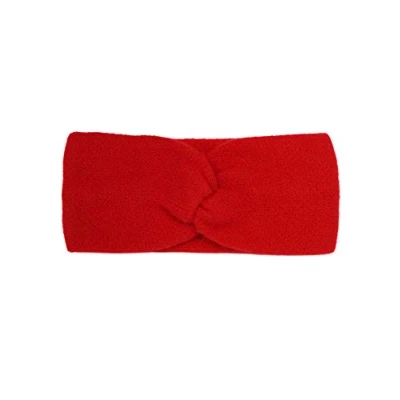 Immagine di Zwillingsherz fascia in 100% cashmere per capelli maglia grossa di alta qualità tinta unita donne e ragazze lana paraorecchie calda morbida