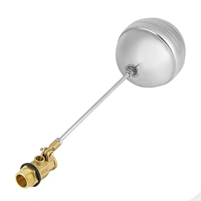 Immagine di Sfera galleggiante in acciaio inox DN15 G1/2 ottone filettatura maschio sensore acqua interruttore di livello valvola a per magnetico e misurazioni del