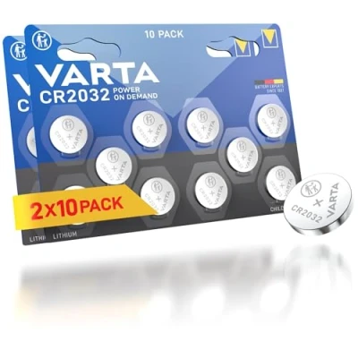 Immagine di Varta Batterie Electronics CR2032 Batteria al Litio 3V Pacco da 20 in Confezione Originale 1
