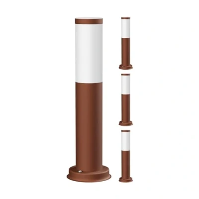 Immagine di ledscom.de 4 pezzi luce di sentiero/luce bitta/luce giardino PORU per esterni, IP44, 39 cm, marrone, 1x E27 max. 40W