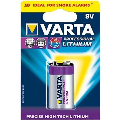 Immagine di Varta Litio 9v per detettore di fumo 6lr61 6122301401