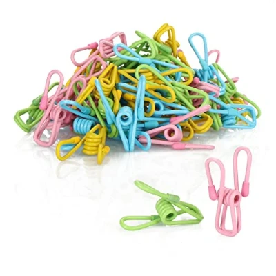 Immagine di com four® 50x mollette in Metallo stendi bucato durevoli Colori Vivaci per Telo Mare (Clip Colorate 050 Pezzi)