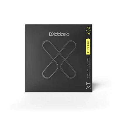 Immagine di D&#039;Addario XTE0946, XT Corde in Acciaio Placcate al Nickel per Chitarra Elettrica, Scalatura Super Leggera Top/Regulare Bottom, 09 46