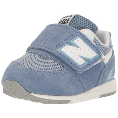 Immagine di New Balance 574 Hook Loop Sneakers basse per bambini, Taglia: 24, Mercury blue/white Pelle e tessuto