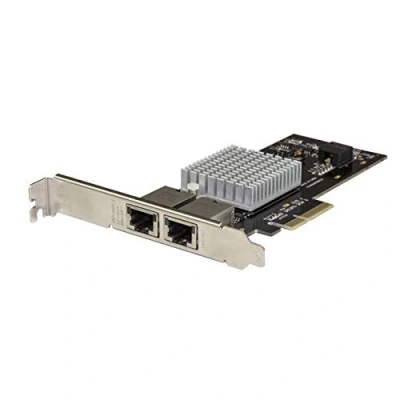 Immagine di StarTech.com Scheda di rete Ethernet PCIe a 2 porte 10GB Adattatore PCI Express 10GBASE T/NBASE T con chip Intel X550AT LAN NIC 5 velocità 10/5/2.5/1GbE Multi Gigabit (ST10GPEXNDPI)