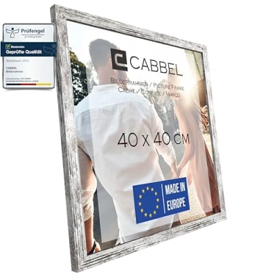 Immagine di CABBEL cornice 40x40 cm, betulla, robusta in legno MDF, vetro Plexi infrangibile, da appendere, ideale